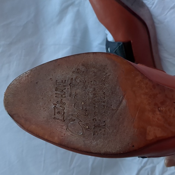 Fluevog Shoes Brown Leather Heels with Black Straps 9.0 - Picture 9 of 11